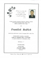 Smuteční oznámení  - pan František Bedřich 26.11.2024